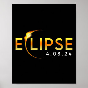 Solar Eclipse American Totality Spring 4.08.24 2  Poster