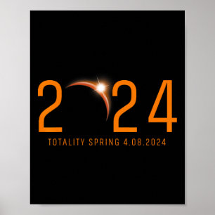 Solar Eclipse American Totality Spring 4.08.24 3 Poster