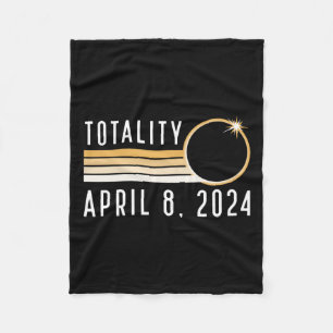 Solar Eclipse April 8 2024 Totality Solar Eclipse  Fleece Blanket