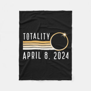Solar Eclipse April 8 2024 Totality Solar Eclipse  Fleece Blanket