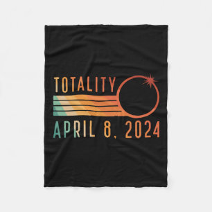 Solar Eclipse April 8 2024 Totality Solar Eclipse Fleece Blanket