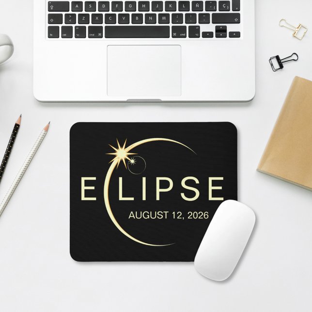 Solar Eclipse Astronomy Event 2026 Mouse Pad (Solar Eclipse Astronomy Event 2026 Mouse Pad)