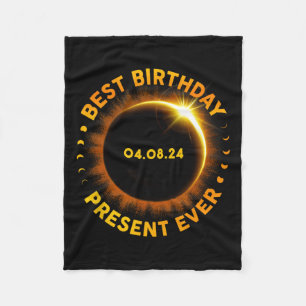 Solar Eclipse Best Birthday Ever Funny Totality Ap Fleece Blanket