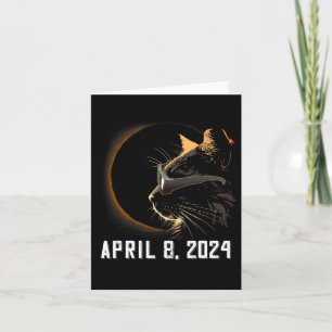 Solar Eclipse Cat Solar Eclipse Glasses Cat Card