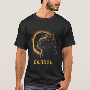 Solar Eclipse Cat Solar Eclipse Glasses Cat Funny T-Shirt