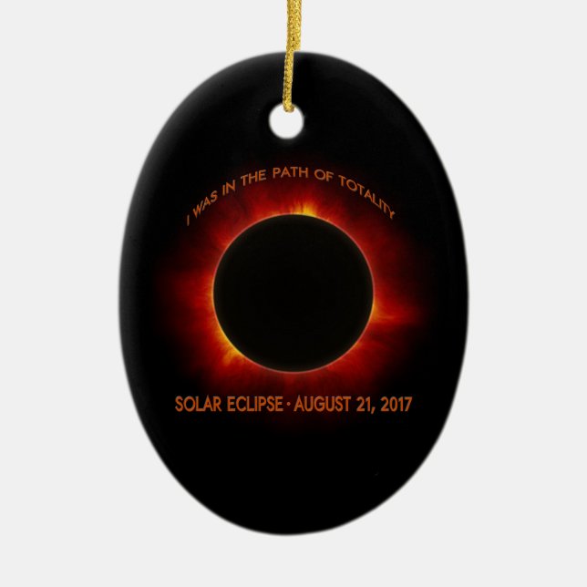 Solar Eclipse Ceramic Ornament (Front)