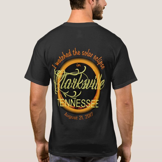 Solar Eclipse Clarksville TN Men's Shirts (Back)