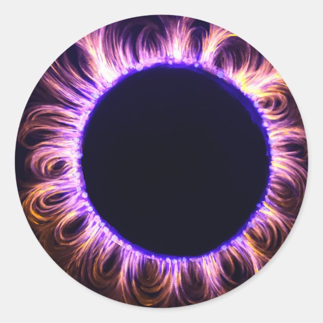 Solar eclipse  classic round sticker (Front)