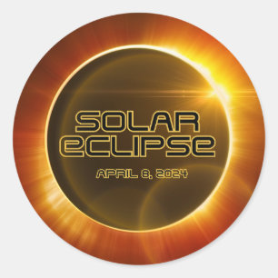 Solar Eclipse  Classic Round Sticker