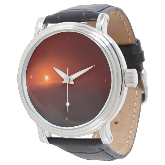 Solar Eclipse Clock Watch (Angled)