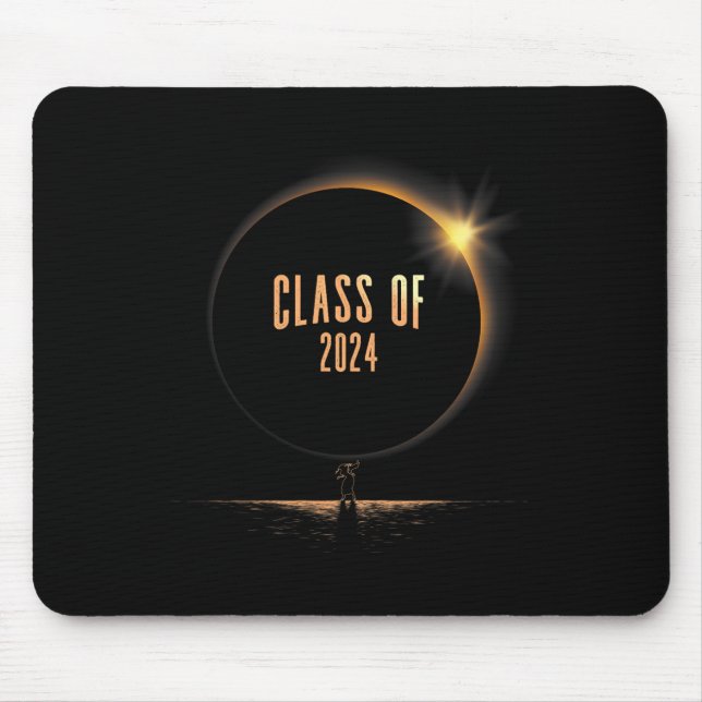 Solar Eclipse College Dabbing Graduation Cl Of 202 Mouse Pad (Front)