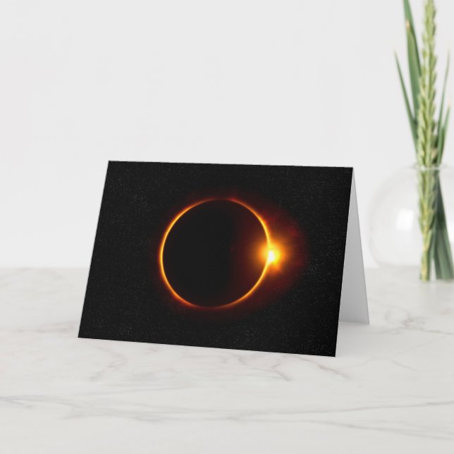Solar Eclipse Dark Sun & Moon Card (Front)