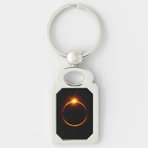 Solar Eclipse Dark Sun & Moon Keychain