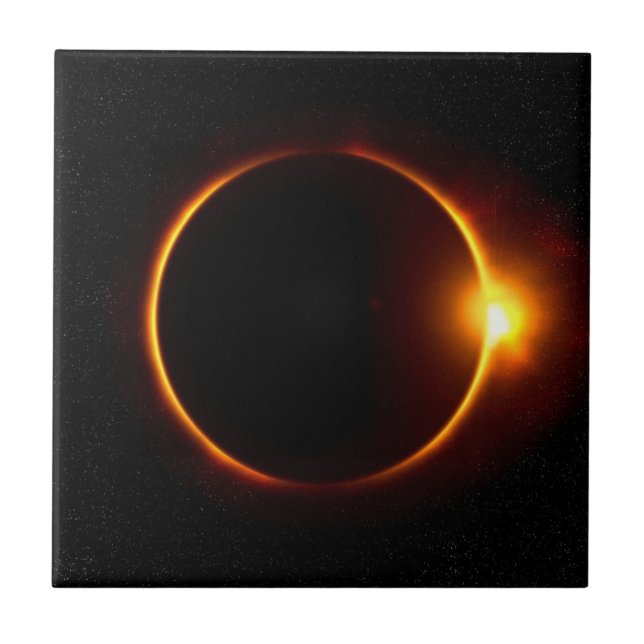 Solar Eclipse Dark Sun & Moon Tile (Front)