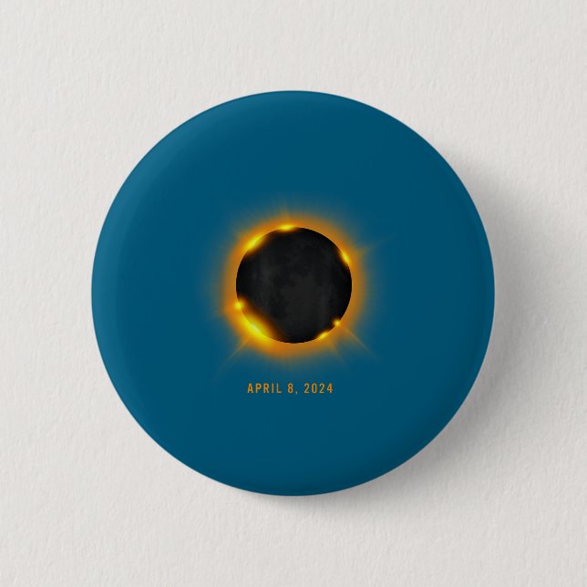 Solar Eclipse Design 2 Inch Round Button (Front)