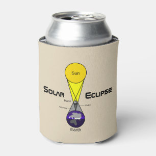 Solar Eclipse Diagram Can Cooler
