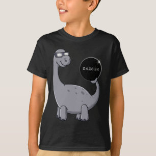 Solar Eclipse Dino 04.08.2024 Fun Toddler Boys Gir T-Shirt