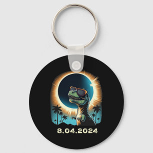 Solar Eclipse Dino With Solar Eclipse Gles Keychain