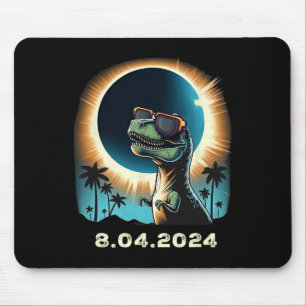 Solar Eclipse Dino With Solar Eclipse Gles  Mouse Pad