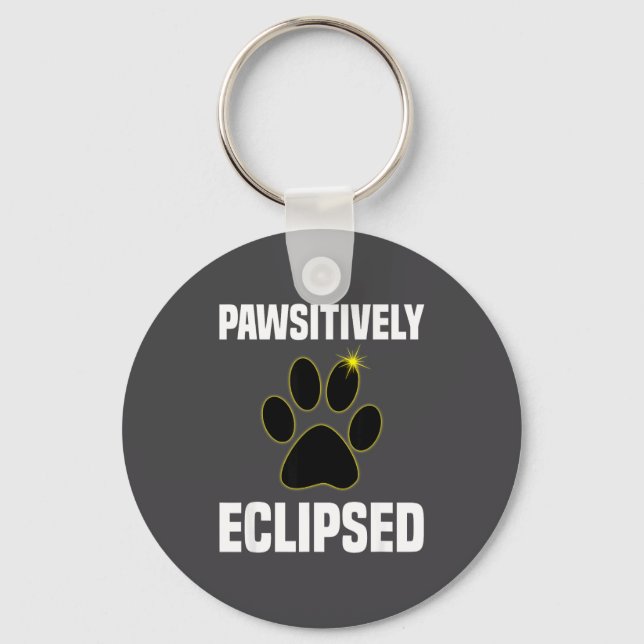 Solar Eclipse Dog Lover Total Keychain (Front)