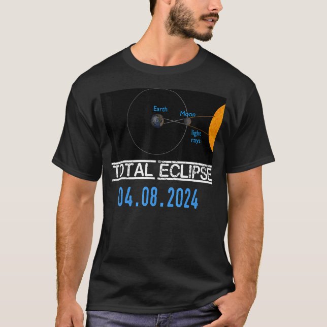 Solar Eclipse Explained Educational Astronomy Even T-Shirt (Front)
