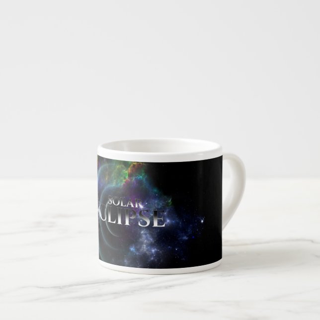 Solar Eclipse Fractal Art Spacescape Espresso Cup (Front Right)