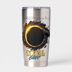 Solar Eclipse Gift April 8th 2024 Customizable Insulated Tumbler