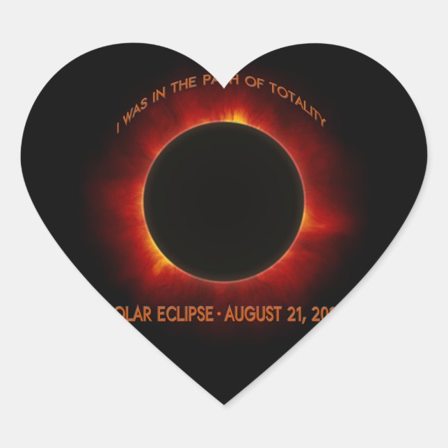 Solar Eclipse Heart Sticker (Front)