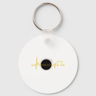 Solar Eclipse Heartbeat Total Solar Eclipse April Keychain