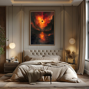 Solar Eclipse Hell: Surreal Abyss Poster