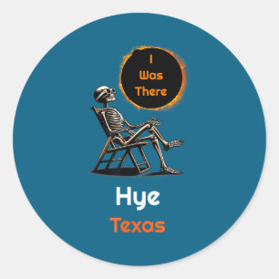 Solar Eclipse Hye Texas There Classic Round Sticker