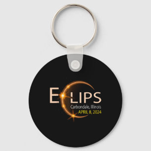 Solar Eclipse Illinois Carbondale Usa Totality Apr Keychain