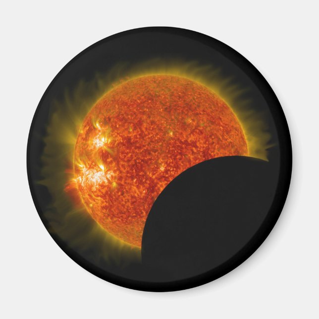 Solar Eclipse in Progress Magnet (Front)