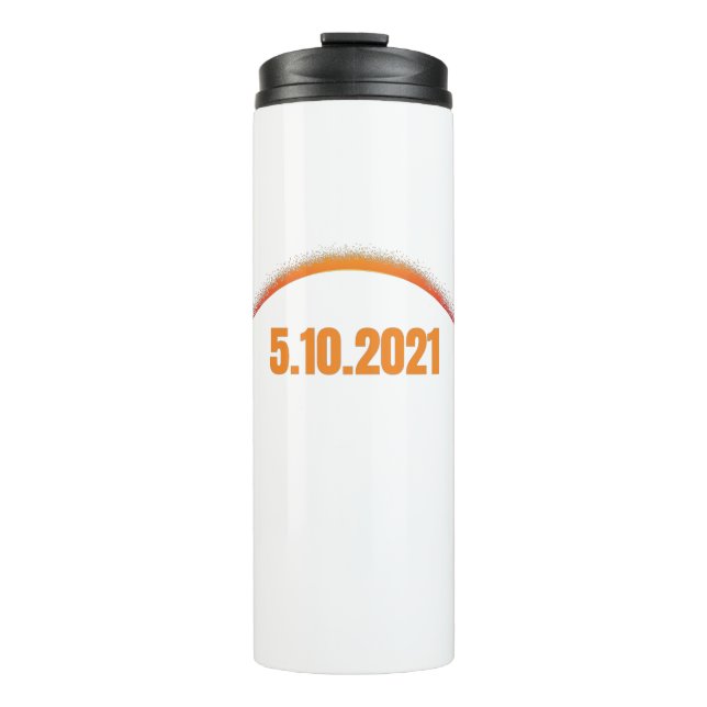 solar eclipse june 10th 2021 thermal tumbler (Front)