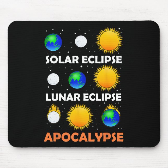 Solar Eclipse Lunar Science Teacher Space Eclipse  Mouse Pad (Front)