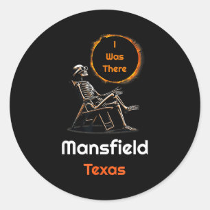 Solar Eclipse Mansfield Texas There Classic Round Sticker