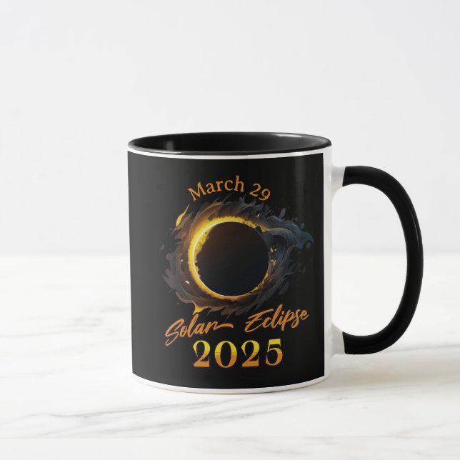  Solar Eclipse March 29 2025 Commemorative  Mug (Right)