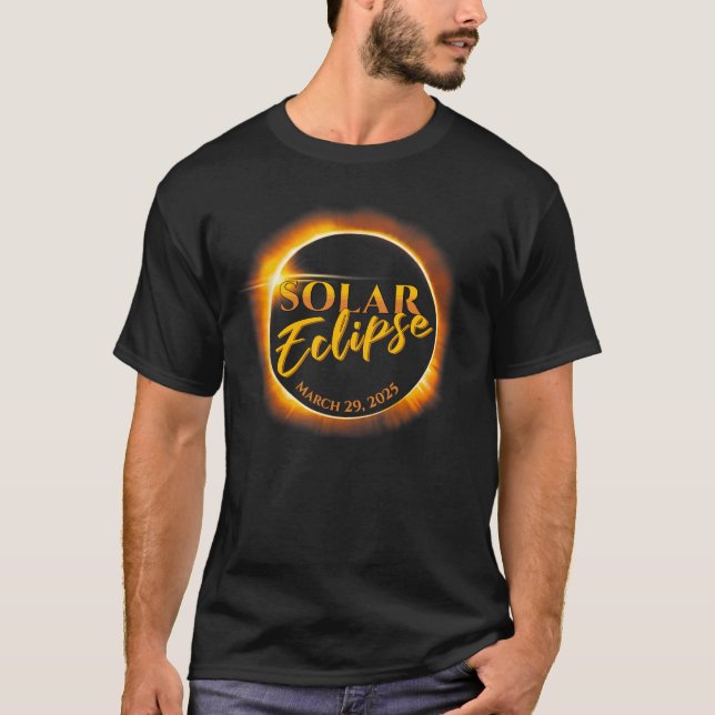  Solar Eclipse March 29 2025 Commemorative T-Shirt (Front)