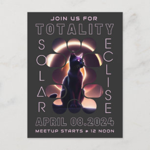 Solar Eclipse Meetup 2024   Carte postale Invitati