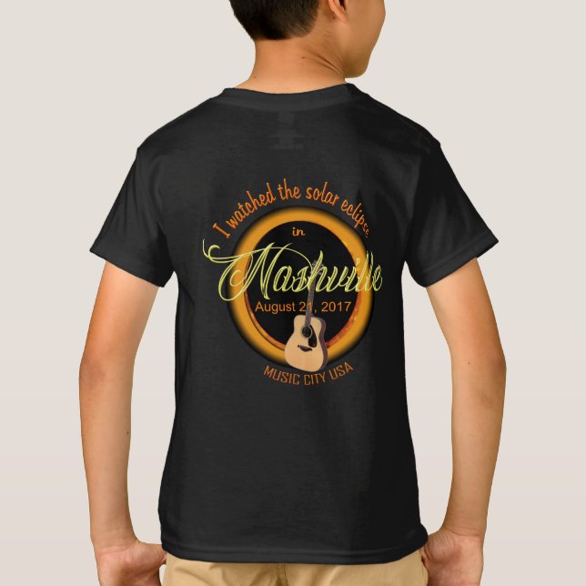 Solar Eclipse Nashville Kid's T-Shirt (Back)