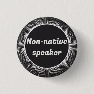 Solar Eclipse Native English International Travel 1 Inch Round Button