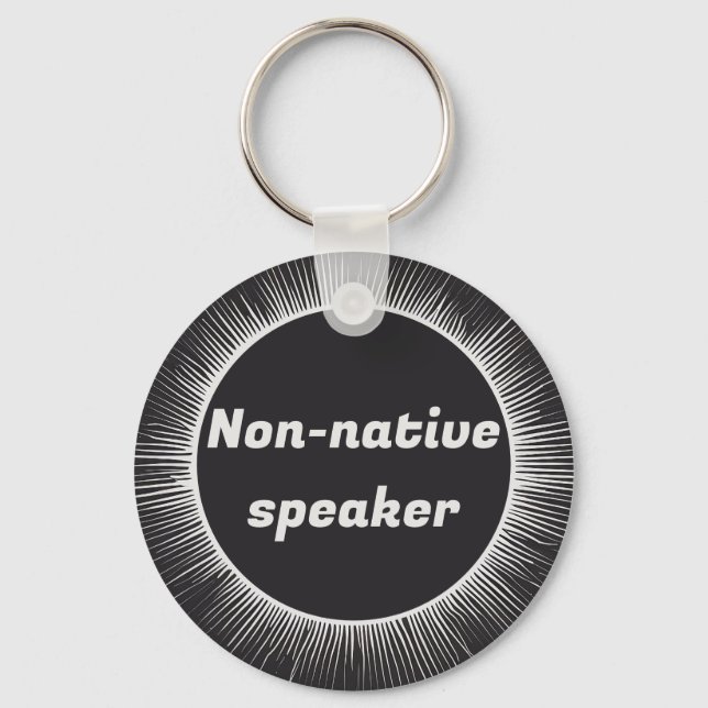 Solar Eclipse Native English International Travel  Keychain (Front)