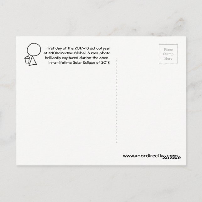 Solar Eclipse of 2017 Postcard (Back)