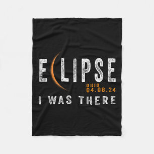 Solar Eclipse Ohio I Was There Totality Eclipse  Fleece Blanket