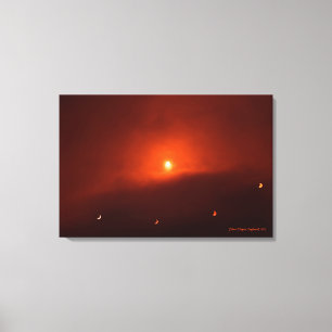 Solar Eclipse over Somerset, 2015 Canvas Print