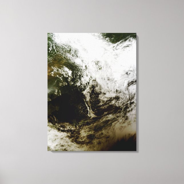 Solar eclipse over southeast Asia Canvas Print (Front)