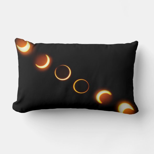 Solar Eclipse Phases Throw Pillow (Front)