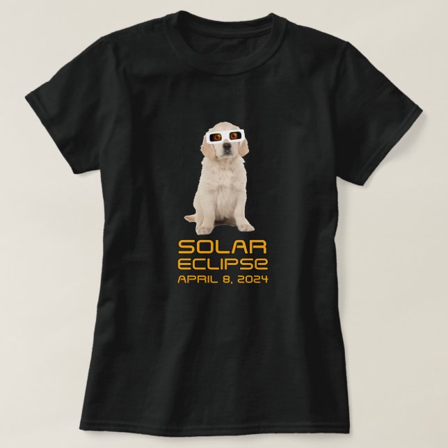 Solar Eclipse Puppy T-Shirt (Design Front)