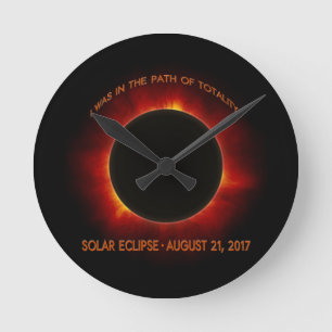 Solar Eclipse Round Clock