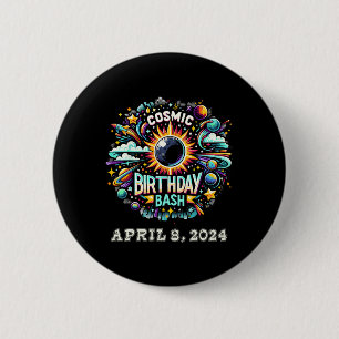 Solar Eclipse Shirt 2024 2 Inch Round Button